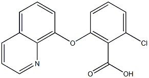 2-chloro-6-(quinolin-8-yloxy)benzoic acid Struktur