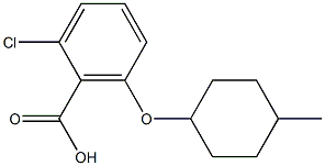 2-chloro-6-[(4-methylcyclohexyl)oxy]benzoic acid Struktur