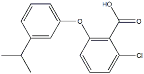 2-chloro-6-[3-(propan-2-yl)phenoxy]benzoic acid Struktur