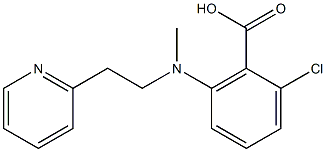 2-chloro-6-{methyl[2-(pyridin-2-yl)ethyl]amino}benzoic acid Struktur