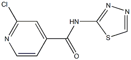 2-chloro-N-(1,3,4-thiadiazol-2-yl)pyridine-4-carboxamide Struktur