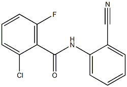 2-chloro-N-(2-cyanophenyl)-6-fluorobenzamide Struktur