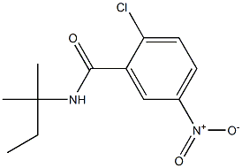 2-chloro-N-(2-methylbutan-2-yl)-5-nitrobenzamide Struktur