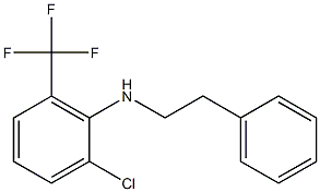 2-chloro-N-(2-phenylethyl)-6-(trifluoromethyl)aniline Struktur