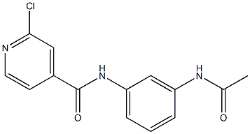 2-chloro-N-(3-acetamidophenyl)pyridine-4-carboxamide Struktur