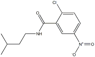 2-chloro-N-(3-methylbutyl)-5-nitrobenzamide Struktur