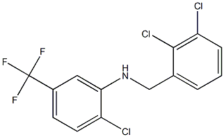 2-chloro-N-[(2,3-dichlorophenyl)methyl]-5-(trifluoromethyl)aniline Struktur