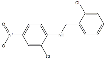 2-chloro-N-[(2-chlorophenyl)methyl]-4-nitroaniline Struktur