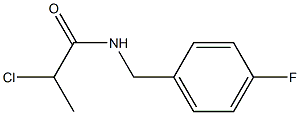 2-chloro-N-[(4-fluorophenyl)methyl]propanamide Struktur