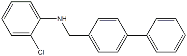 2-chloro-N-[(4-phenylphenyl)methyl]aniline Struktur