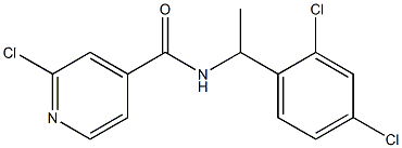 2-chloro-N-[1-(2,4-dichlorophenyl)ethyl]pyridine-4-carboxamide Struktur