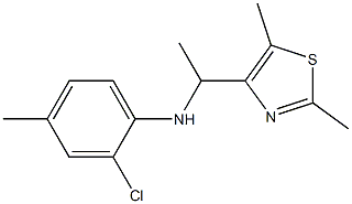 2-chloro-N-[1-(2,5-dimethyl-1,3-thiazol-4-yl)ethyl]-4-methylaniline Struktur