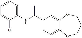 2-chloro-N-[1-(3,4-dihydro-2H-1,5-benzodioxepin-7-yl)ethyl]aniline Struktur