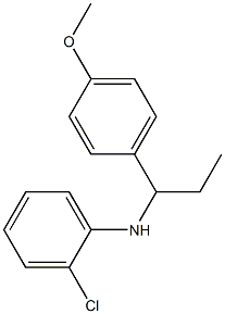 2-chloro-N-[1-(4-methoxyphenyl)propyl]aniline Struktur