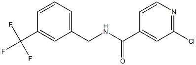 2-chloro-N-{[3-(trifluoromethyl)phenyl]methyl}pyridine-4-carboxamide Struktur