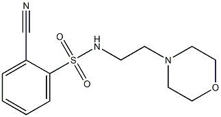 2-cyano-N-(2-morpholin-4-ylethyl)benzenesulfonamide Struktur