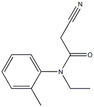 2-cyano-N-ethyl-N-(2-methylphenyl)acetamide Struktur