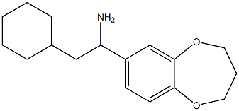 2-cyclohexyl-1-(3,4-dihydro-2H-1,5-benzodioxepin-7-yl)ethan-1-amine Struktur