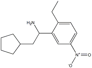 2-cyclopentyl-1-(2-ethyl-5-nitrophenyl)ethan-1-amine Struktur