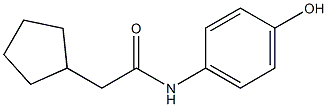 2-cyclopentyl-N-(4-hydroxyphenyl)acetamide Struktur