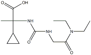 2-cyclopropyl-2-[({[2-(diethylamino)-2-oxoethyl]amino}carbonyl)amino]propanoic acid Struktur