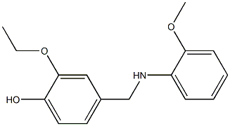 2-ethoxy-4-{[(2-methoxyphenyl)amino]methyl}phenol Struktur