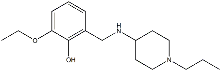 2-ethoxy-6-{[(1-propylpiperidin-4-yl)amino]methyl}phenol Struktur