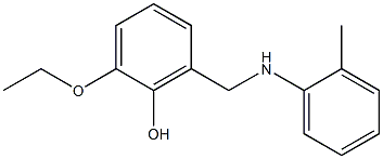 2-ethoxy-6-{[(2-methylphenyl)amino]methyl}phenol Struktur