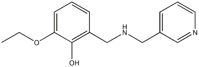 2-ethoxy-6-{[(pyridin-3-ylmethyl)amino]methyl}phenol Struktur