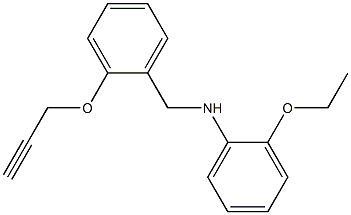 2-ethoxy-N-{[2-(prop-2-yn-1-yloxy)phenyl]methyl}aniline Struktur