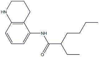 2-ethyl-N-(1,2,3,4-tetrahydroquinolin-5-yl)hexanamide Struktur