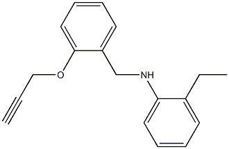 2-ethyl-N-{[2-(prop-2-yn-1-yloxy)phenyl]methyl}aniline Struktur