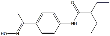 2-ethyl-N-{4-[(1E)-N-hydroxyethanimidoyl]phenyl}butanamide Struktur