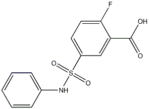 2-fluoro-5-(phenylsulfamoyl)benzoic acid Struktur