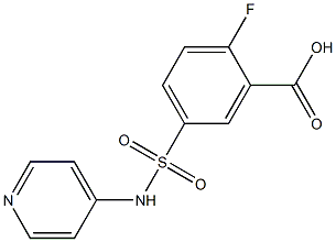 2-fluoro-5-(pyridin-4-ylsulfamoyl)benzoic acid Struktur