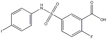 2-fluoro-5-[(4-iodophenyl)sulfamoyl]benzoic acid Struktur