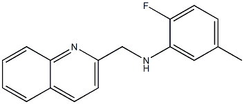 2-fluoro-5-methyl-N-(quinolin-2-ylmethyl)aniline Struktur