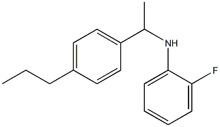 2-fluoro-N-[1-(4-propylphenyl)ethyl]aniline Struktur