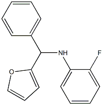 2-fluoro-N-[furan-2-yl(phenyl)methyl]aniline Struktur