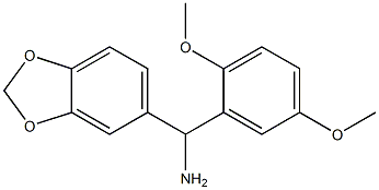 2H-1,3-benzodioxol-5-yl(2,5-dimethoxyphenyl)methanamine Struktur