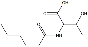 2-hexanamido-3-hydroxybutanoic acid Struktur