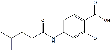 2-hydroxy-4-(4-methylpentanamido)benzoic acid Struktur