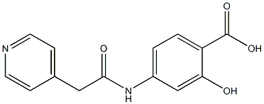 2-hydroxy-4-[(pyridin-4-ylacetyl)amino]benzoic acid Struktur