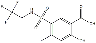 2-hydroxy-4-methyl-5-[(2,2,2-trifluoroethyl)sulfamoyl]benzoic acid Struktur