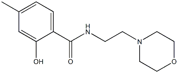 2-hydroxy-4-methyl-N-[2-(morpholin-4-yl)ethyl]benzamide Struktur