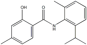 2-hydroxy-4-methyl-N-[2-methyl-6-(propan-2-yl)phenyl]benzamide Struktur