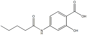 2-hydroxy-4-pentanamidobenzoic acid Struktur