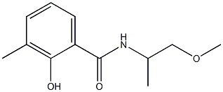 2-hydroxy-N-(1-methoxypropan-2-yl)-3-methylbenzamide Struktur