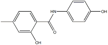 2-hydroxy-N-(4-hydroxyphenyl)-4-methylbenzamide Struktur