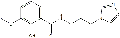 2-hydroxy-N-[3-(1H-imidazol-1-yl)propyl]-3-methoxybenzamide Struktur